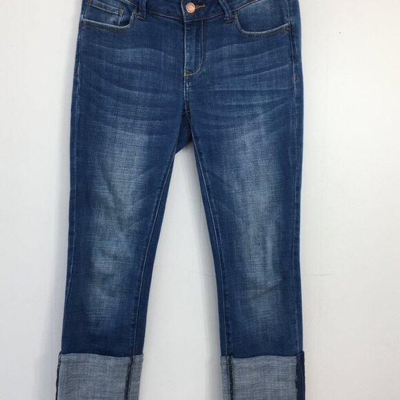 The Limited BoyFriend Light Wash Blue Denim Cropped Jeans Size 0 EXCELLENT - Picture 1 of 10